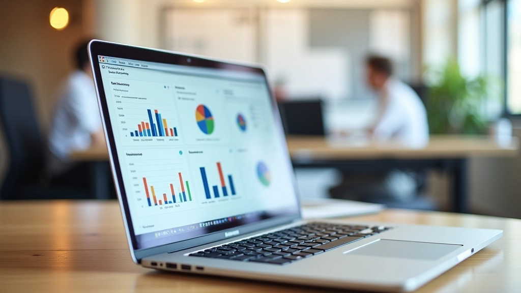 Laptop screen showing different data analysis software interfaces side by side